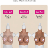 Formes de poitrine en silicone de grande taille pour hommes, pour porter des costumes de travestissement