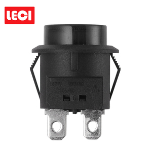 Saklar Rocker Bulat LED Kustom Pabrik dengan Lampu, Tombol Tekan 2-Pin dengan Kunci Reset untuk Peralatan Rumah Tangga 250V 16A 1NO1NC - Product Image 4