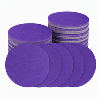 Disques abrasifs en céramique violette en gros, 150 mm (6 pouces), à fixation auto-agrippante (PSA), abrasion moyenne, pour l'automobile