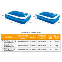Piscines à eau personnalisées pour jeux en famille Piscine gonflable extérieure pliable pour enfants en PVC épaissi
