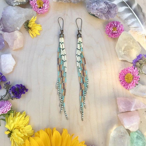Pendientes de cuentas bohemios hechos a mano Happiness - Product Image 1