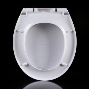 Couvercle de siège de toilette de bonne qualité en plastique à fermeture en douceur en PP pur à un <span class=keywords><strong>bouton</strong></span> <span class=keywords><strong>poussoir</strong></span> pour <span class=keywords><strong>WC</strong></span> - Product Image 5