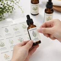 Étiquette personnalisée pour bouteille de parfum ou cosmétique, autocollante, imperméable, sensible à la chaleur, avec logo personnalisé, couleur personnalisée CMYK