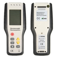 Sensor Probe Termometer Termokopel Tipe K Digital Penguji Suhu Industri -200C-1372C Saluran Ganda