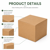 Boîte d'emballage personnalisée en papier kraft à double rabat, boîte pliante en carton ondulé pour l'expédition de cadeaux, emballage pour cosmétiques, bougies, produits de vente au détail