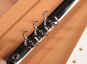 A5 kích thước ba lần kim loại chất kết dính lá lỏng lẻo máy tính xách tay với chủ bút nhiều khe cắm thẻ họp Memo Pad - Product Image 6