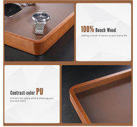 Plateau de rangement en bois personnalisé pour homme, plateau à clés pour bureau et table de chevet, plateau EDC pour bureau et entrée, pour portefeuilles, montres, téléphones et pièces de monnaie