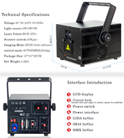 Laser RGB 3W/5W avec contrôle ILDA, 25Kpps, pour DJ, discothèque, spectacle, projecteur laser de scène