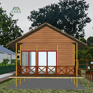 <span class=keywords><strong>Casa</strong></span> pequeña de estilo de diseño chino económico de alta calidad para dormitorio, sala de estar, uso de tienda, estructura de acero ligera, Villa prefabricada - Product Image 4