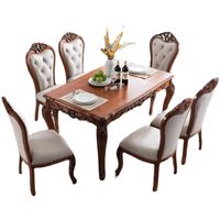Ensemble de table à manger minimaliste, durable, moderne, en bois, 6 places, pour appartement, Beno