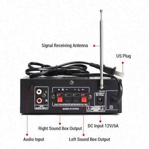AOSHEN AK-698BT มินิ 250W 2 แชนแนล บาสทูป พร้อมแอมพลิฟายเออร์เสียงสำหรับการแข่งขันในรถยนต์ - Product Image 6