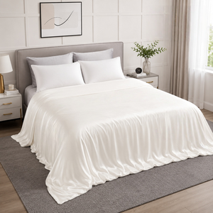 Couvre-<span class=keywords><strong>lit</strong></span> en soie de mûrier chinoise 100% pure, lisse, longue, luxueuse, confortable et naturelle - Product Image 5