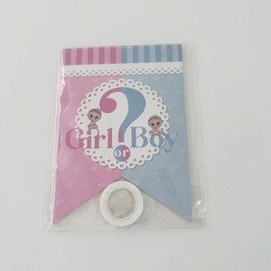 Gender Reveal <b>Banner</b> Boy Or Girl Triangular Flags Party Decoration Birthday DIY - Product Image 2
