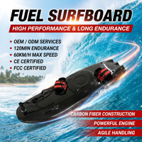 Planche de surf à moteur à jet en fibre de carbone électrique à grande vitesse, planche de sports nautiques motorisée avec aileron, écologique et étanche