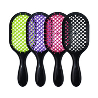 Brosse démêlante magique carrée creuse étanche avec logo personnalisé, poignée en plastique, pour usage domestique – Modèle populaire 2026