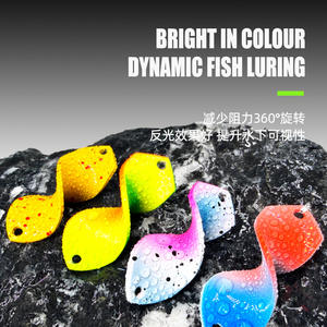 Señuelo de Pesca con Lentejuelas en Espiral, 2.7g/3.8g, Triple Giratorio, Anzuelo Simple de Cobre, Cebo Artificial para Pesca de Lubina, <span class=keywords><strong>Pez</strong></span> Mandarín - Product Image 3