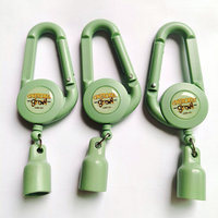 Porte-badge rétractable en plastique écologique avec logo personnalisé, étui à rouge à lèvres et étui en silicone pour briquet