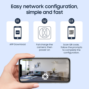 3MP Wifi pin Mini CCTV Hidden <span class=keywords><strong>Camera</strong></span> với tầm nhìn ban đêm và chuyển động theo dõi mạng gia đình Hệ thống an ninh nhà - Product Image 3