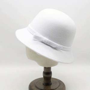 Elegante Sombrero de Pescador Blanco con Lazo para Mujer, Ideal para Bodas, Iglesia, Venta al por Mayor, para Fiestas Casuales y Actividades al Aire Libre - Product Image 1