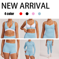 Sujetador Deportivo para Mujer, Acolchado, Soporte Medio, Espalda en U, Tirantes Largos, Sin Costuras, Soporte Alto, para Yoga, Ejercicio y Atletismo