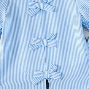 Ropa para Adolescentes, Conjunto de Dos Piezas de Camisa a Rayas y Pantalones Anchos para Otoño, Ropa de Boutique para Chicas - Product Image 4
