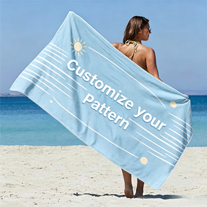 Serviette de plage en coton personnalisée ultra douce pour les voyages - Product Image 1