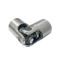 Joint cardan universel simple usiné CNC de haute précision, roulements à rouleaux à quatre aiguilles en acier inoxydable, alésage 25 mm, longueur 132 mm, 35