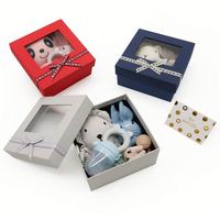 Ensemble de jouets pour bébé en coton mousseline 100% : lingettes de dentition, serviette, lapin apaisant, couverture de sécurité