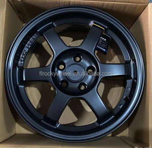 ล้อแม็กซ์/กระทะล้อ <span class=keywords><strong>15</strong></span> 16 17 18 19 นิ้ว 4X100 5X100 5X114.3 สำหรับรถยนต์ <span class=keywords><strong>Te37</strong></span> Flrocky - Product Image 1