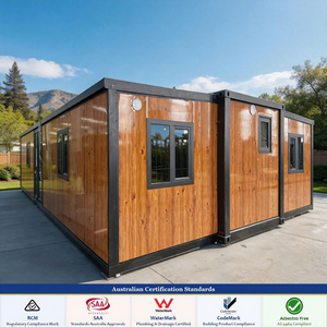 Suite de jardin Cabana au bord de la piscine aux normes australiennes, maison préfabriquée en conteneur extensible de 20 pieds, maison pliable de luxe 1, 2 ou 3 chambres, villa - Product Image 1