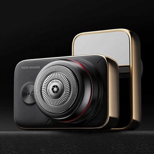 Rasoir électrique à lame unique pour homme <span class=keywords><strong>METZ</strong></span>, mini portable avec étui en cuir et miroir derrière la caméra - Design de type caméra - Product Image 1