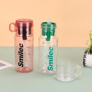 Hao Cai Plastic <b>Water</b> <b>Bottle</b> With <b>Filter</b> 500Ml Portable Outdoor Use For Kids And Students - Product Image 3