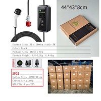 Nouveau chargeur EV 11 kW GBT 16A, boîte de charge EV portable, câble de 5 m, IP66, prise Schuko, fonction de temporisation, charge à domicile