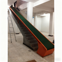 Convoyeur à escaliers - Convoyeur de levage de marchandises à bande en caoutchouc robuste avec vitesse réglable, antistatique pour entrepôt/usine