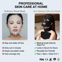 Masque facial LED infrarouge rouge à prix d'usine, rechargeable, portable, avec télécommande, pour le visage