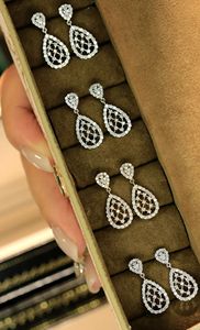 Pendientes de Diamantes Naturales de Oro de 18K Xinfly, 0.62ct, Forma de Gota, Huecos, Elegantes, Estilo Diario y Formal, Joyería de Oro Real en Oferta - Product Image 3