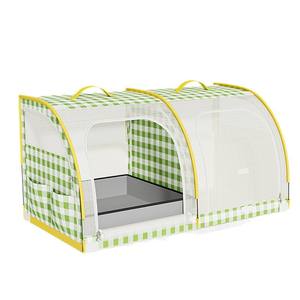 กรงสุนัขพับได้แบบพกพาติดตั้งในรถมีซิปปิดเป็นมิตรกับสิ่งแวดล้อมผ้าอ๊อกซ์ฟอร์ดจุได้15กก. - Product Image 1