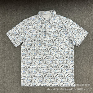 Camiseta Polo Personalizada con Protección Solar, Manga Corta, Transpirable, Absorbe la Humedad, para Hombre y Mujer, Diseño de Flores Blancas, Corte Holgado, Tallas M y S - Product Image 1