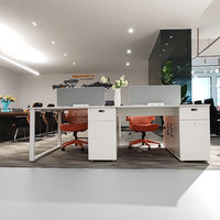 Mobilier de bureau moderne blanc 2-8 places bureau poste de travail bureau dans bureau