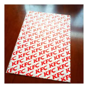 Printed Food Wrapping Greaseproof Paper Burger Sandwich Wrapping Packaging Paper