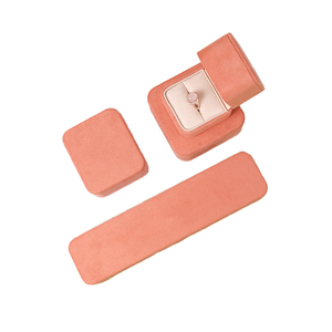 Tốt nhất bán thiết kế mới kim cương nhẫn trang sức hiển thị Hộp chuỗi trang sức đóng gói trường hợp PU da Vòng cổ mặt dây chuyền tổ chức hộp - Product Image 6