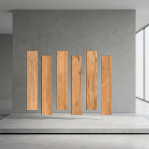Azulejos de porcelana con aspecto de madera Royal Wood Grey de 8x48 pulgadas, acabado mate para espacios de vida contemporáneos. - Product Image 3