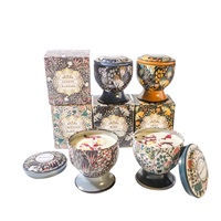 Lilin aromaterapi gelas dengan bunga kering pewangi bunga pernikahan atau Set hadiah ulang tahun tersedia untuk grosir