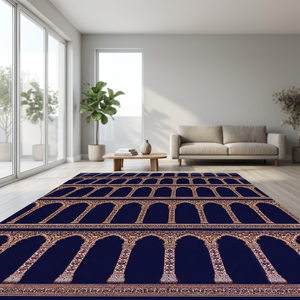 Tapis de prière de mosquée en polyester de haute qualité, antidérapant, à poils moyens, fabriqué à la machine, enroulable, pour usage commercial intérieur - Product Image 2