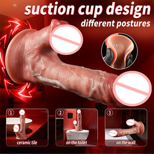 Vibrador Realista de Silicona con Control Remoto, Dildo Grande con Calentamiento, Vibración y Lengua Vibrante, Juguetes Sexuales para Mujer - Product Image 2