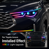 Feux de jour LED WRGB améliorés avec clignotants ambre DRL, accessoires d'éclairage automobile pour Toyota Innova