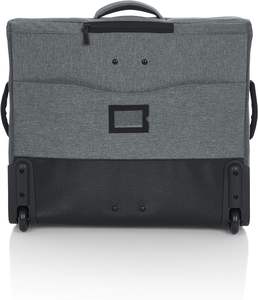 Échantillon gratuit : Trousse de maquillage noire avec 2 pochettes amovibles et séparateurs détachables, en nylon résistant - Product Image 1