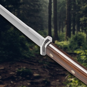 Cuchillo de Supervivencia Samurai Lord, Hoja de Acero Inoxidable Personalizable, Mango de Madera con Diseño de Dragón, para Caza, Uso Industrial, OEM Disponible - Product Image 2