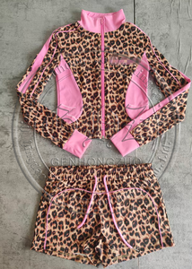 Nuovi Arrivi 2026: Set 2 Pezzi Donna con T-Shirt a Mezza Zip a Maniche Corte e Pantaloncini con Stampa a Pois, Logo Personalizzato, Abbigliamento Y2k - Product Image 6
