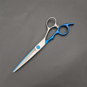 กรรไกรตัดผม CNC 6 นิ้ว สีฟ้า กรรไกรตัดผมมืออาชีพ สแตนเลส 440C สำหรับคนถนัดขวา ใช้ในงานเสริมสวย - Product Image 5